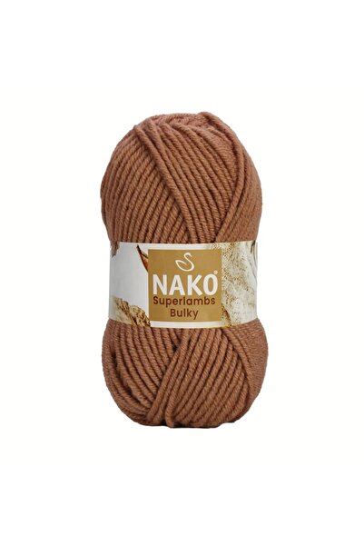 NAKO Süperlambs Bulky 145175 Soğan Kabuğu Kalın Yünlü El Örgü İpi