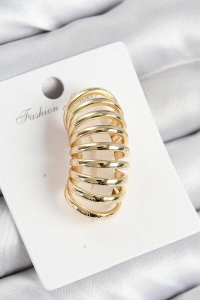 Ebijuteri أقراط من النحاس على شكل زنبرك ذهبي اللون من اللحم البقري