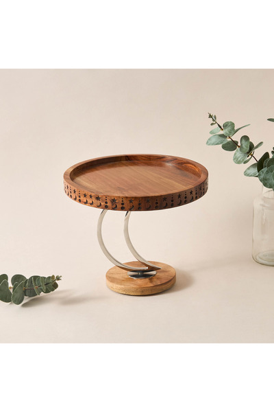 Lifestyle Noor Star and Moon Cutout Serving Platter - 25x19 cms