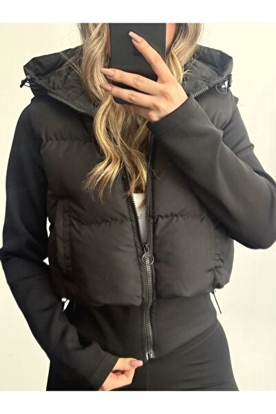 Helen Goods Jachetă puf pentru femei, model ZRA, sezon nou, cu mâneci din neo...