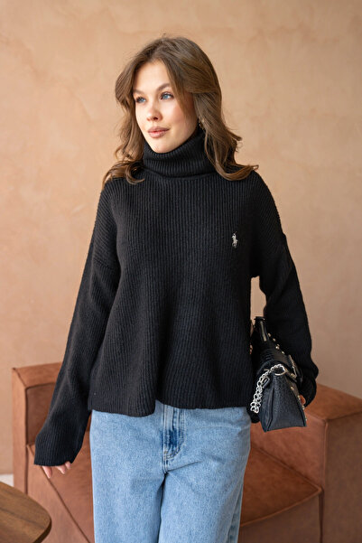 Park Karon Women's Turtleneck Thessaloniki Knit Oversized Knitwear Sweater 80...