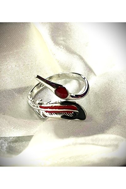 DÜKKAN DESİGN خاتم قابل للتعديل على شكل بجعة في البحيرة من سيفر ستايل