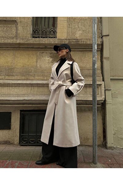 manana fashion supradimensionat Palton cu design special, cu detaliu de nastu...