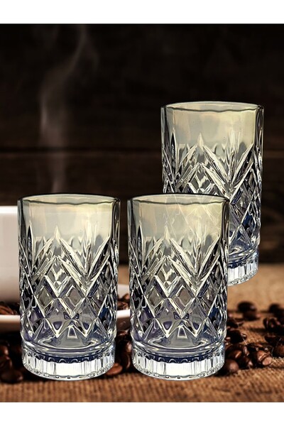 MADAME LUDA Crystal Glass Timess 6 Pieces 6-Person Tea-Coffee-Espresso Glass ...