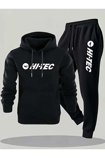 ibibik moda Men's hitec printed Hooded tracksuit set - Hooded sweatshirt top ...