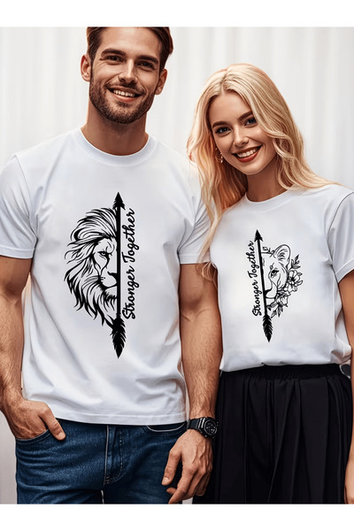 YRN COLLECTION تيشيرت قطني فاخر ممشط، مناسب للأزواج، بمناسبة عيد الحب، 14 فبراير