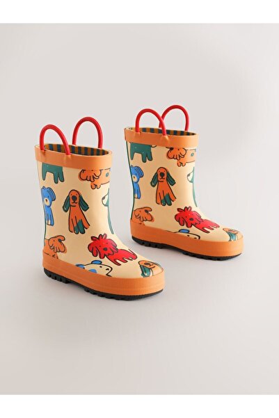 Next Baby Orange Dog Handle Pull on Boots / Shoes