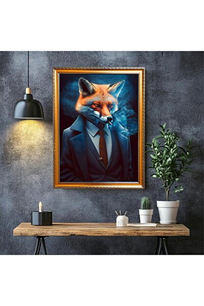 LUXRN Tablou de perete înrămat cu animale carismatică, cu model din foiță de ...