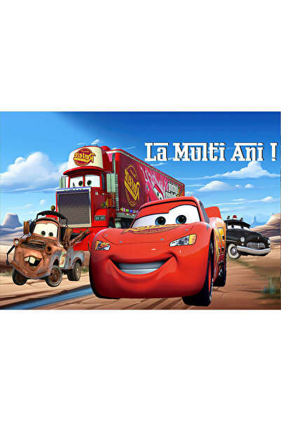 VIODESIGN Birthday photo wallpaper, self-adhesive, Cars, multicolor, 80x120 c...