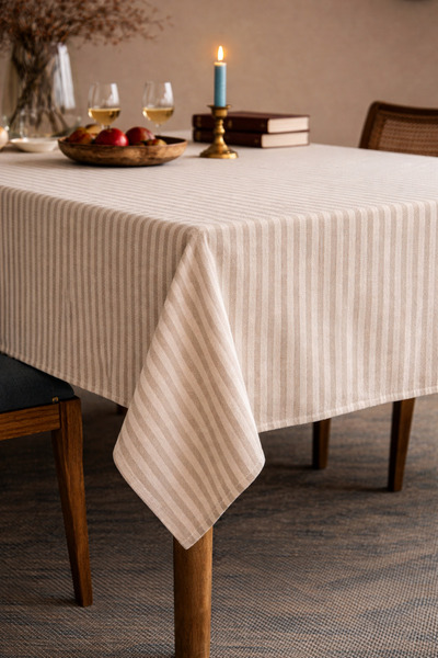 Alacastore Linen Striped Table Runner