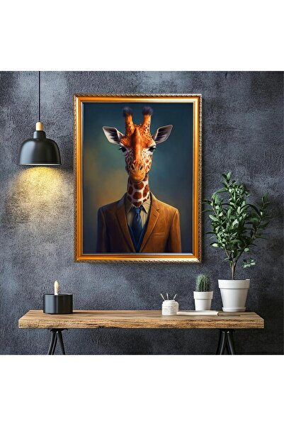 LUXRN Tablou de perete înrămat cu animale carismatică, cu model din foiță de ...