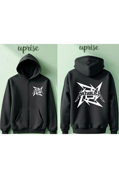 Vordevia Metallica Printed 3-Zip Cardigan Sh Fleece-Lined Oversize