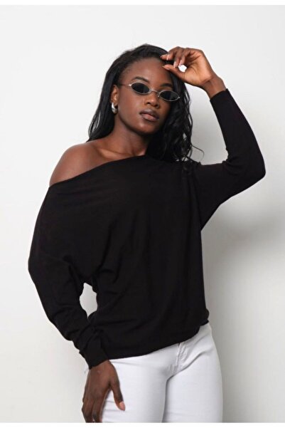 BERNE kayık yaka bluz triko kayık yaka bluz