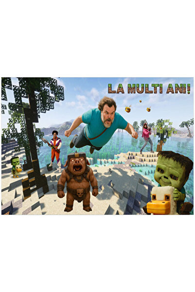 VIODESIGN Birthday wallpaper, self-adhesive, Minecraft, multicolor, 80x120 cm...