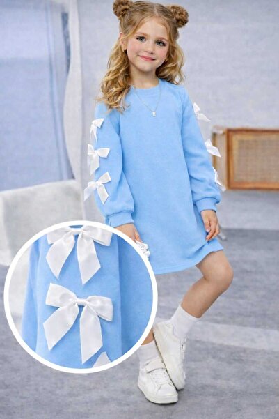 BEBEĞİME ÇORAP Φόρεμα για κορίτσια με μακρυμάνικο φιόγκο