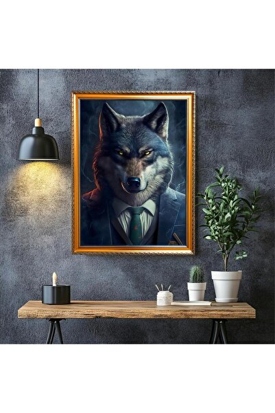 LUXRN Tablou de perete înrămat cu animale carismatică, cu model din foiță de ...