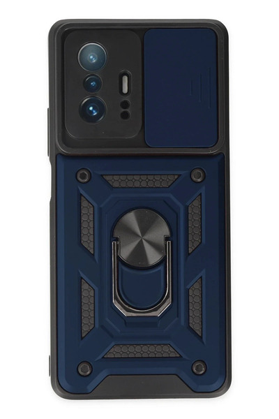 BSN STİL Bsnshop Xiaomi Mi 11t Pro Case Pars Silicone with Lens Ring - Navy B...