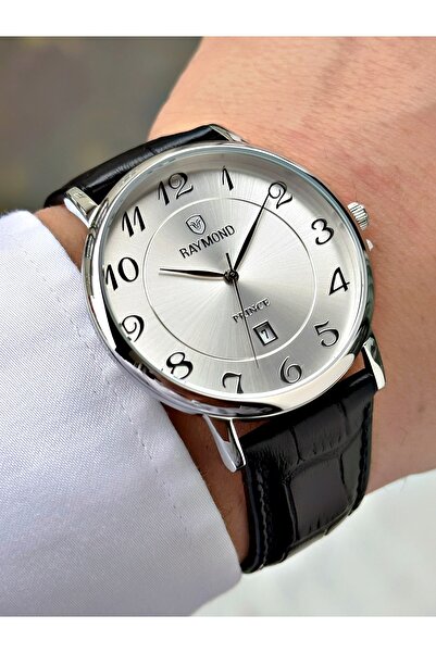 Raymond Special Design Black-White Color Steel Case Men's Wristwatch with Cal...