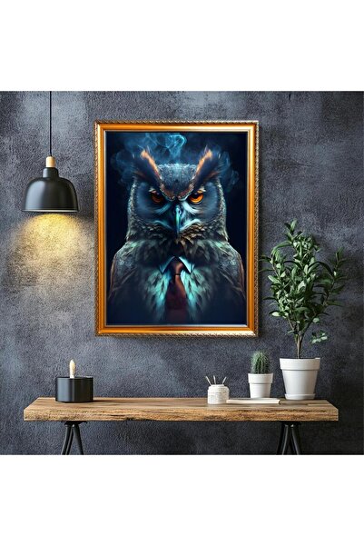 LUXRN Tablou de perete înrămat cu animale carismatică, cu model din foiță de ...