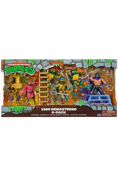 Playmates Figurine Teenage Mutant Ninja Turtles, pachet de 6, 1988 Remastered...