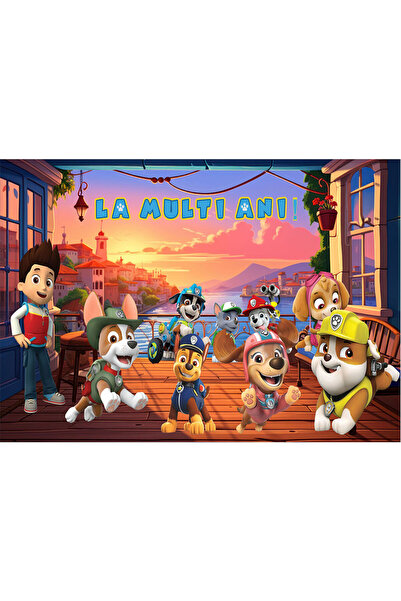 VIODESIGN Birthday photo wallpaper, self-adhesive, Paw Patrol, multicolor, 80...