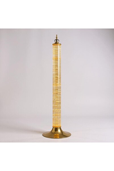 ECHOMEDECOR LED Işıklı Boru Cam Dekoratif Lambader – Kristal Detaylı