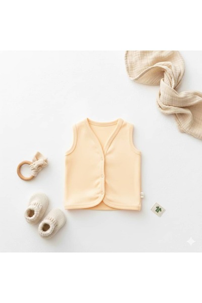 The Nest Kids Blush Breeze Certified Organic Cotton Baby Vest for Daily Comfo...