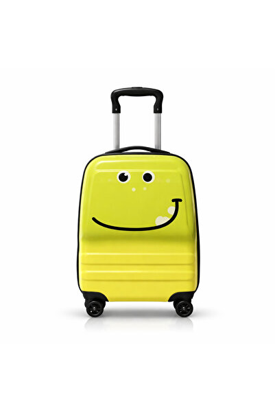 Kairos Smiley Yellow Fun & Travel Suitcase, Durable, Lightweight, Spacious, L...