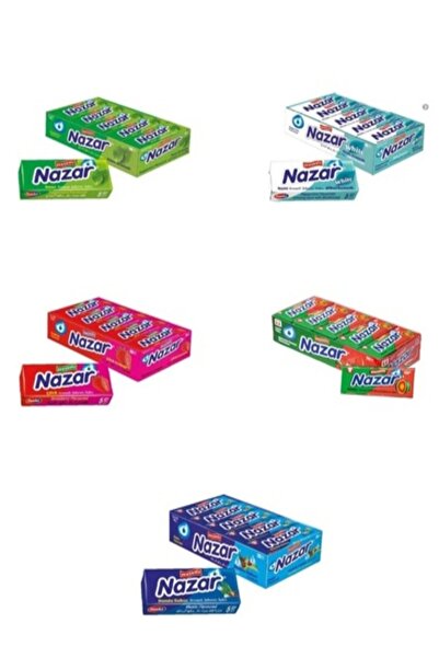 SAADET Nazar Beşli 5 Çeşit Karışık (10 Paket Sakız)