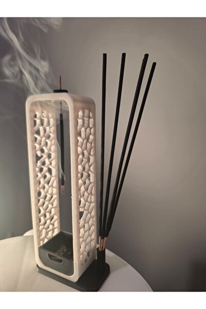 3D Baskı Dekoratif Tütsülük – Modern Minimal Masaüstü Tütsü Standı