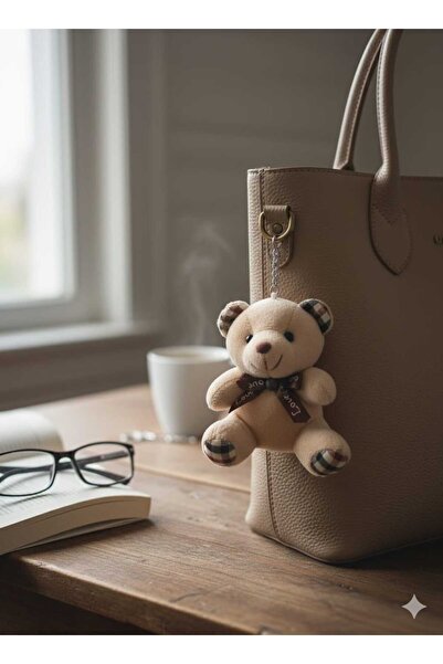 fema aksesuar سلسلة مفاتيح على شكل دمية دب قابلة للنفخ، إكسسوار قهوة بالحليب ...