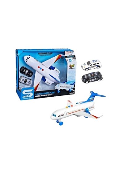 OEM Toy airplane 28 cm with sounds, lights and 2 cars