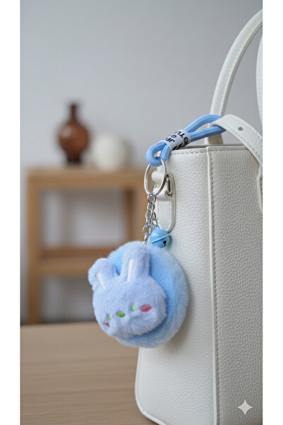 Şirin Дзеркальний плюшевий кролик-брелок - двостороннє дзеркало для макіяжу т...