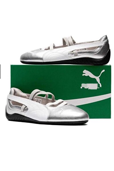 speedcar Speedcat Women's Ballet Shoes | Shiny Silver | Comfortable Shoes