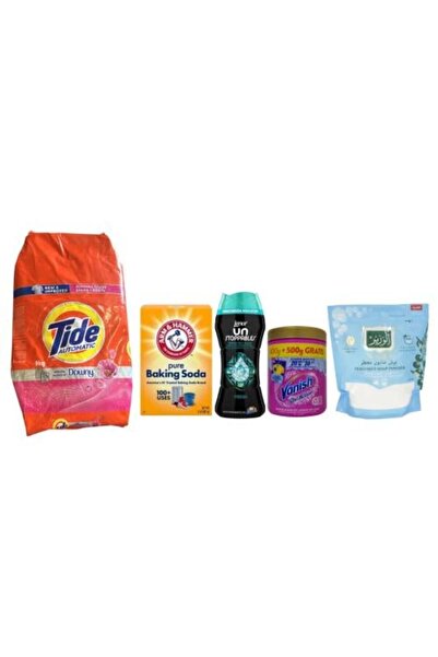Tide مجموعة تنظيف الملابس - داوني للنضارة - 5 منتجات