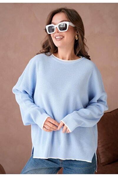 fuşyha butik Sade Örme Gündelik Kullanıma Uygun Triko Kazak