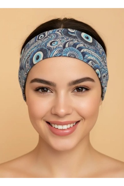 CANMODA Unisex Blue Evil Eye Bead and Eye Patterned Ethnic Buff Neck Gaiter B...