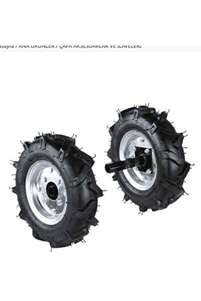 BOLAT ATOM 4.00×8 Çapa Makinesi Teker Seti – Jantlı Lastik (Sağ+Sol)