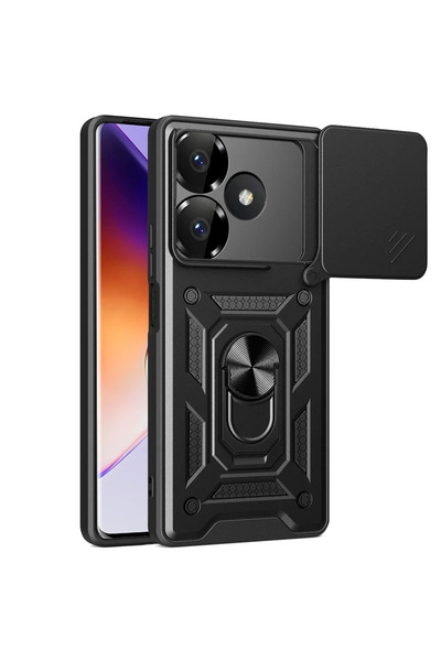 BSN STİL Bsnshop Xiaomi Redmi 13 4g Case Pars Silicone with Lens Ring - Black...