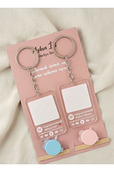 OBLİVİON Sevgililer Günü Hediyesi Kişiye Özel Parmak İzi Anahtarlık – Çiftler...