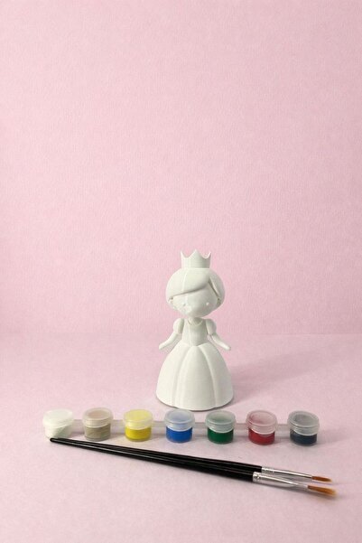 NOVATECH İNOVASYON Prenses Figürlü Boyama Seti / 7 Renk - 2 Fırça / Sevgiliyl...