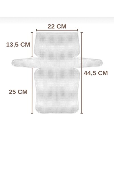 BYGİZMO Plastik Delikli Çanta Kanvası 22cm X 44cm- Beyaz