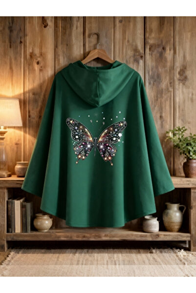 ship master Green Women's Hooded Poncho Cape – Premium Stylish Standard Size