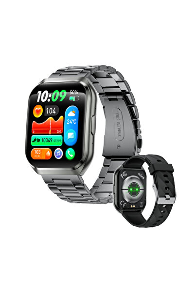 gitech Curved Men's Smartwatch with Bluetooth Calls, Notifications, 1.83" Cur...