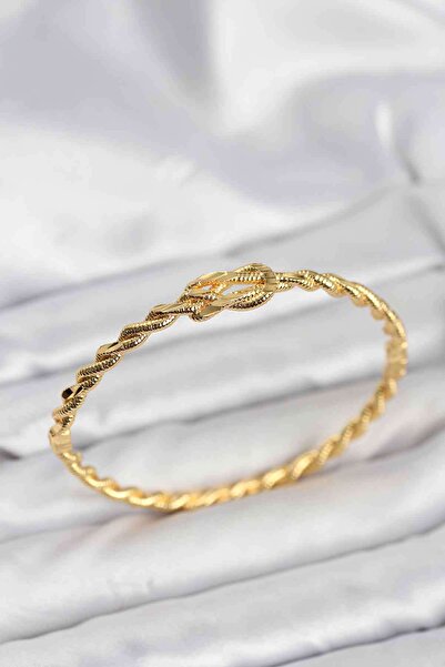 blackpure Knot Model Brass Gold Color Women's Handcuff Bracelet