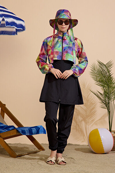 GAVLİA Set de 3 costume de baie pentru femei, cu acoperire completă, cu fermo...