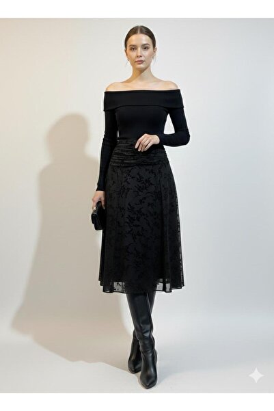 MODA Bel Detail Chiffon Skirt