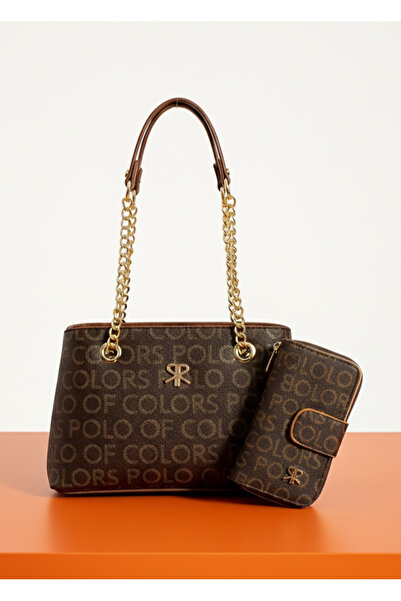 Çanta Trend Polo Of Colors Women's Monogram 4 Compartment Shoulder and Crossb...