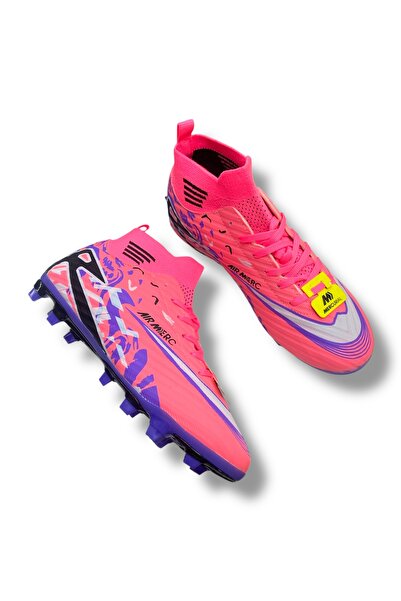 güneşayakkabı Mercurıal Çoraplı Unisex Krampon Pembe Mor Desenli