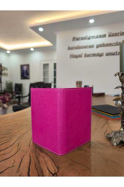 EFE DERİ Pembe Deri Dikişli Tüm Pasaportlara Uyumlu Pasaport Kılıfı Pasaportl...